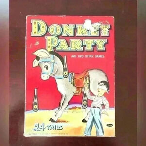 VTG Mid-Century Donkey Party with 24 tails children's game